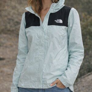 The North Face Light Blue Zip-Up Windbreaker Jacket | Women’s